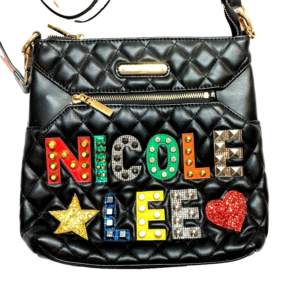 Nicole Lee Cross body Womens Faux Leather Studded Bag